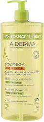 A-Derma Exomega Control Emollient Shower Oil with Soothing Oatmeal 1000ml