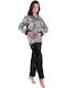 Rachel Winter Damen Pyjama-Set Animal