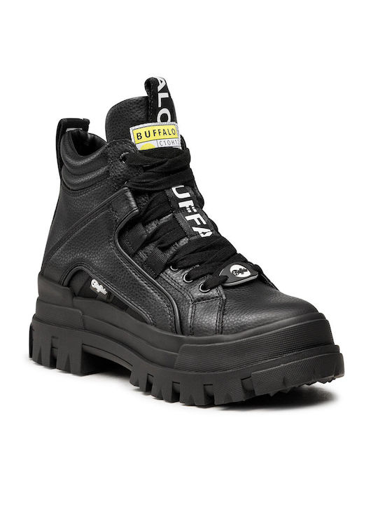 Aspha Leather Women's Ankle Boots Black