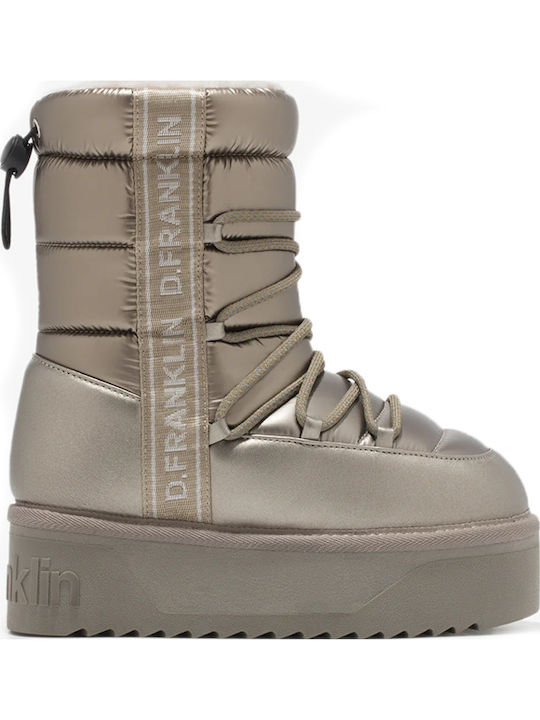D.Franklin Synthetic Leather Snow Boots with Fu...