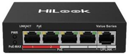 Hikvision HiLook NS-0105P-35(B) Неуправляем L2 PoE+ Switch с 5 Портове Ethernet