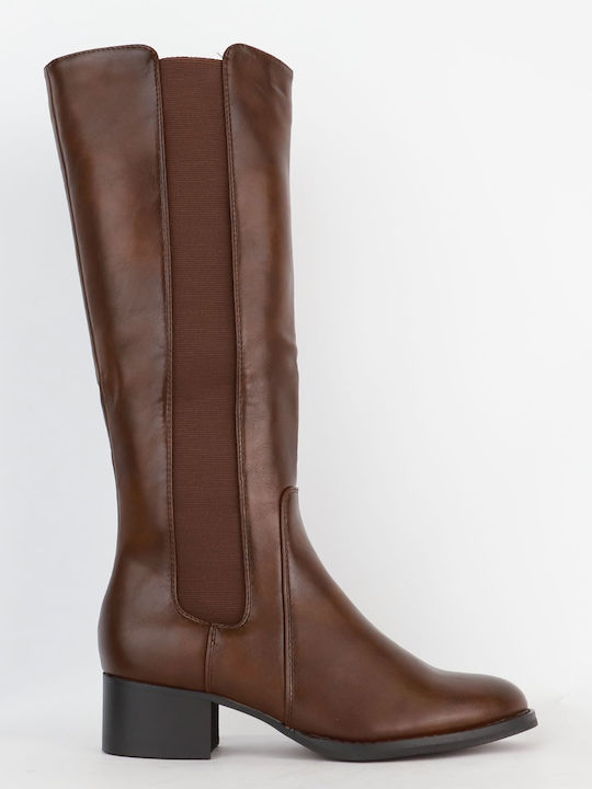 Women's Boots with Rubber Brown