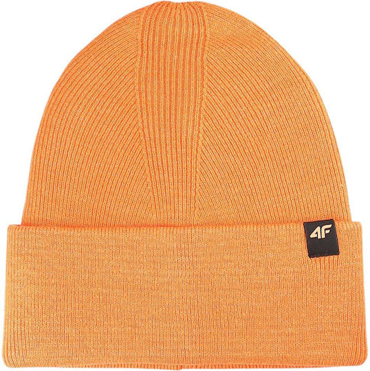Beanie Beanie Knitted in Orange color