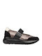 Leder Damen Loafers in Gray Farbe