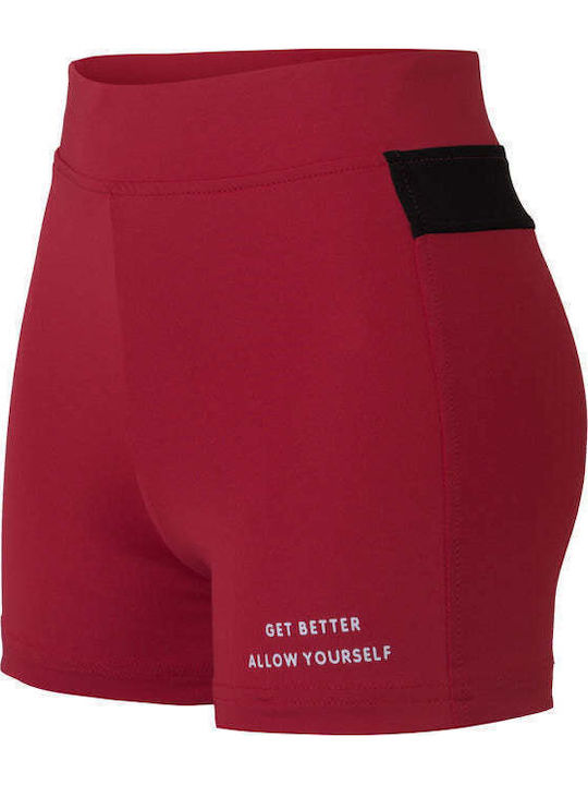 Women's Training Legging Shorts Burgundy