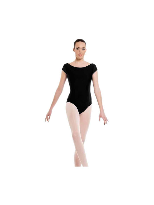 Women's Sheddo Bodysuit Short Sleeve & Princess Seams Black