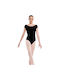 Women's Sheddo Bodysuit Short Sleeve & Princess Seams Black