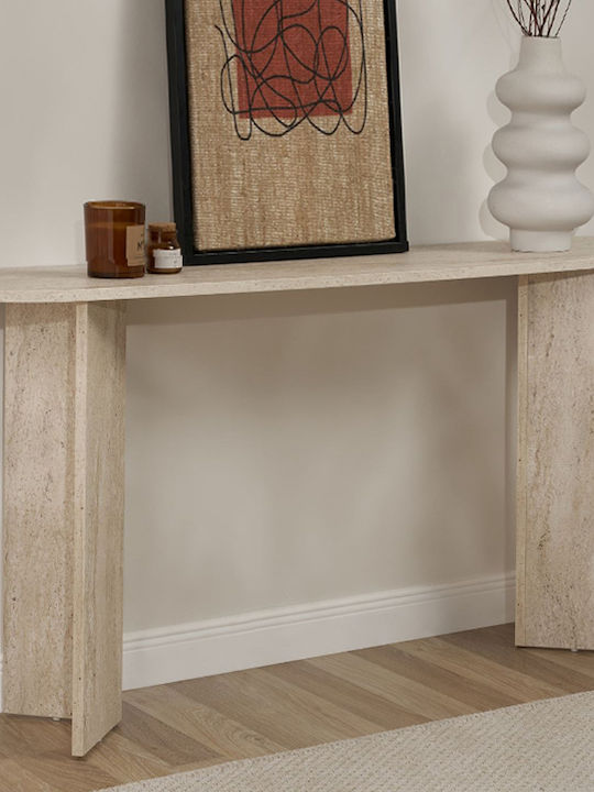 Sira Wooden Console Table Travertine L150xW35xH...