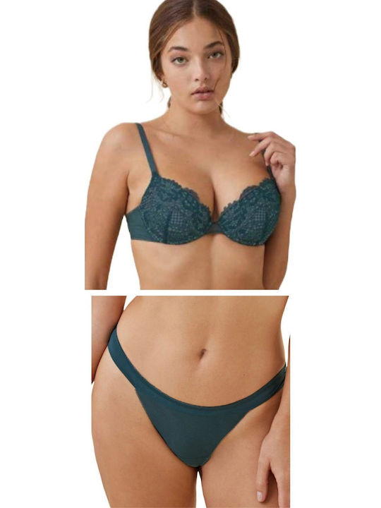 Promise Lace Underwear Set with Bra & String Roser Samon