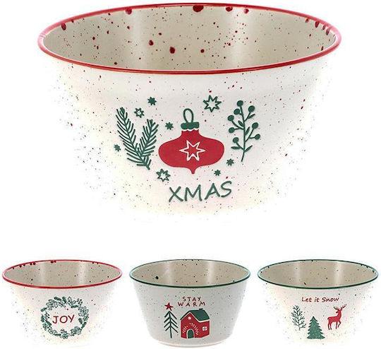 Zaros Christmas Bowl Ceramic L14xW8cm.