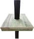 Rectangular Pole Table 48x35x6cm