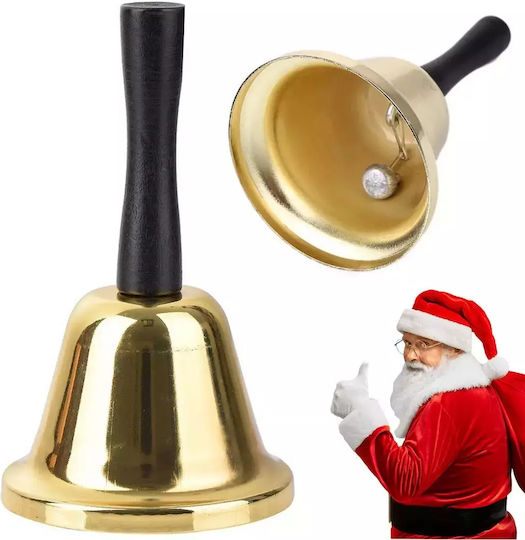 Verk Group Goldene Weihnachtsglocke 12cm Metallisch Schwarze Griff
