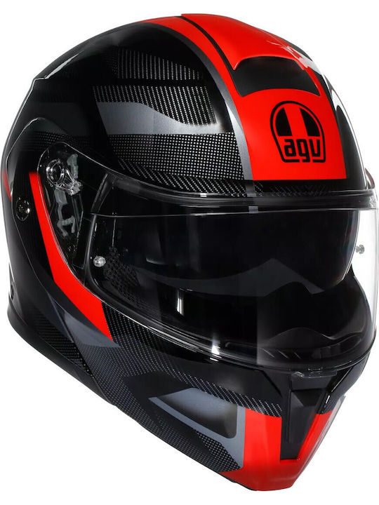 AGV Streetmodular Ledro Black/Red Κράνος Μηχανή...
