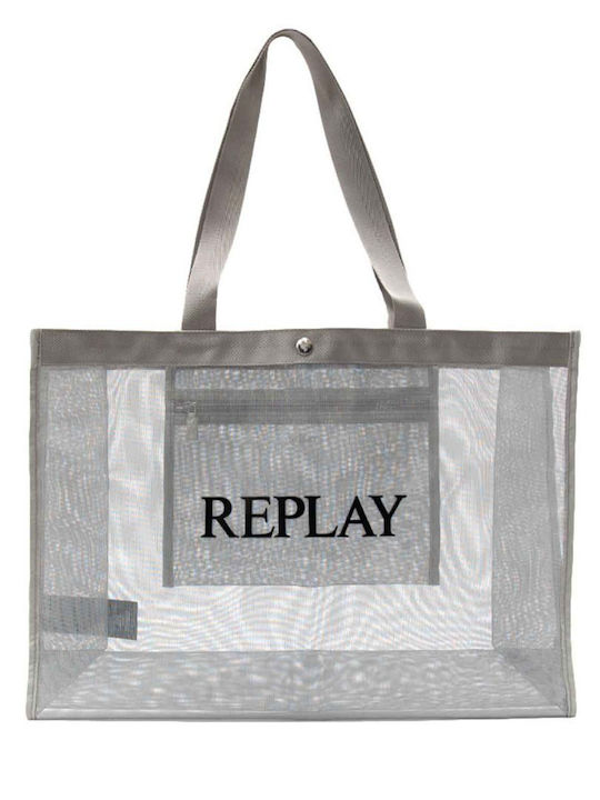 Replay Damentasche Tote Handtasche Silber