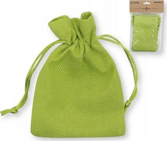 Fabric Bag for Gift Green 7x10cm. 6pcs