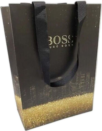 Boss Хартиена Чанта за Подарък Черен 25x9x18см.