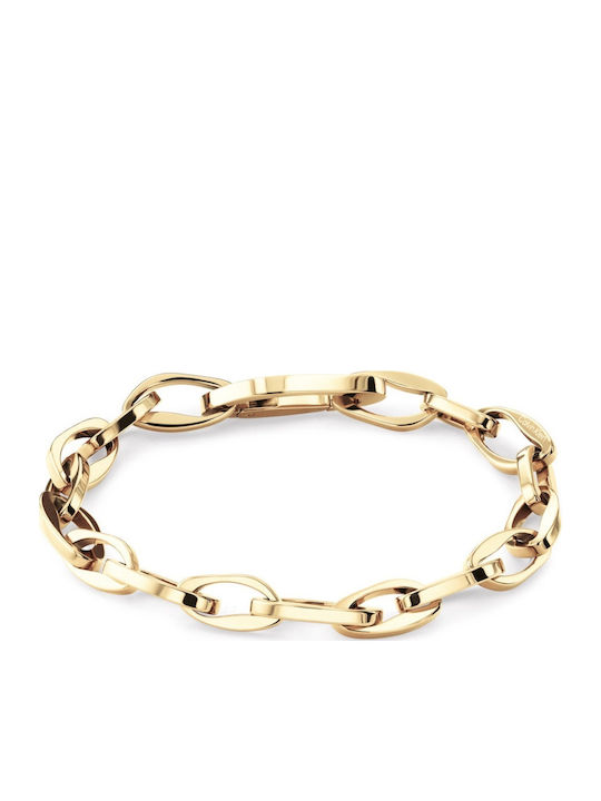 Calvin Klein Women's Gold Plated Steel Chain Bracelet 19.5cm