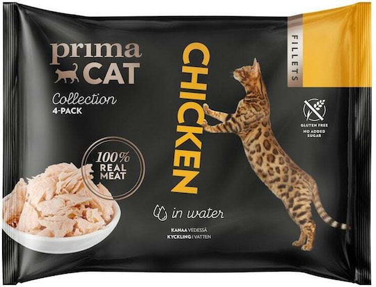 Prima Cat Wet Food for Cats with Chicken 4x50gr