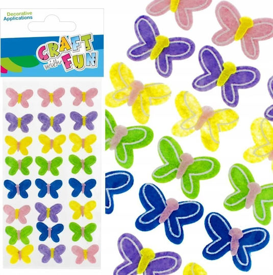 Craft Fun Decorațiune Fetru Fluturi Arc 24 Bucăți Cf 12/288