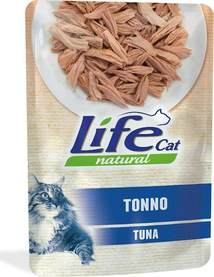 Nassfutter für Erwachsene Katzen in Beutel mit Thunfisch und Reis 70gr