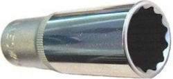Jonnesway Nuss Pneumatisch Quadratisch Spritzfilter Wasserhahn mit Vierkant-Antrieb 1/2" Durchmesser 1/2" / 13 / 12 / 76 1Stück