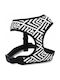 Barry King Dog Harness Durable Fabric Aztec Design White Black Stripes Neck Circumference 28cm Chest Circumference 34-45cm
