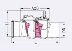 Kessel Antirefluxventil aus Kunststoff Dn 150 73150r