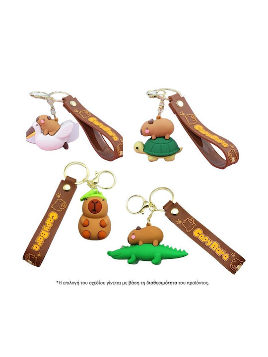 PVC Capybara Keychain Various Colors Random Selection