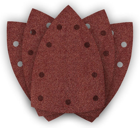 Neo Tools Γυαλόχαρτο K80 με Τρύπες 100x147mm Σετ 5τμχ