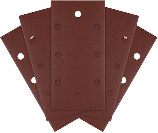 Graphite Γυαλόχαρτο Κ220 / K220 με Τρύπες 93x185mm Σετ 5τμχ