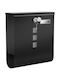 Saska Garden Outdoor Mailbox Metallic in Black Color 30x9.5x34cm