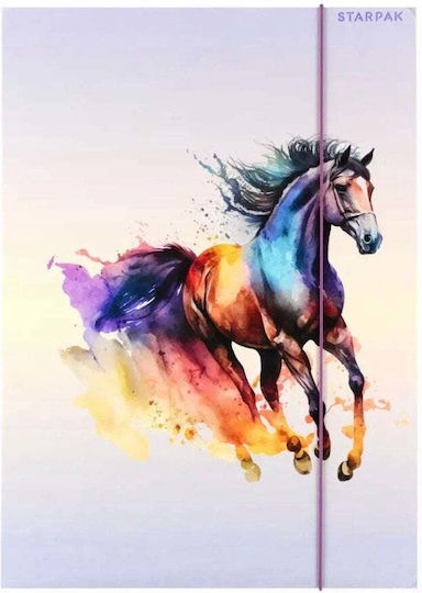 A4 Папка за Архивиране Horses Хартия Еластична Брой 10/100