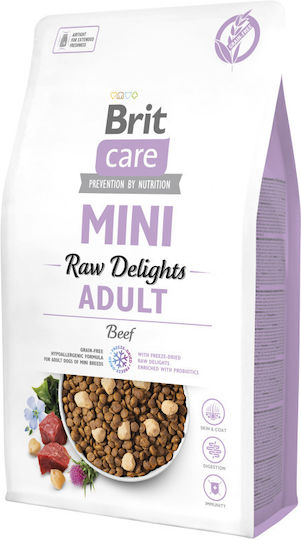 Brit Care 2kg Trockenfutter ohne Getreide für erwachsene Hunde kleiner Rassen mit Rindfleisch und Fleisch