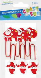 Craft Fun Decorative Cârlige De Rufe Omuleți De Zăpadă 6 Bucăți Cf Pbh 12/288