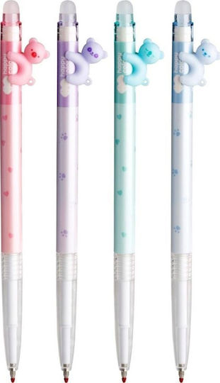 Gdd Στυλό Διαγραφόμενο Bears Pastel 0.5mm Μπλε 12τμχ