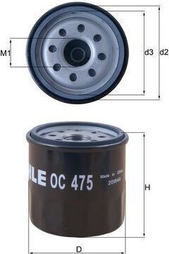 Filtru De Ulei Mahle Oc 475