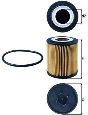 Mahle Oil Filter Ox 182d