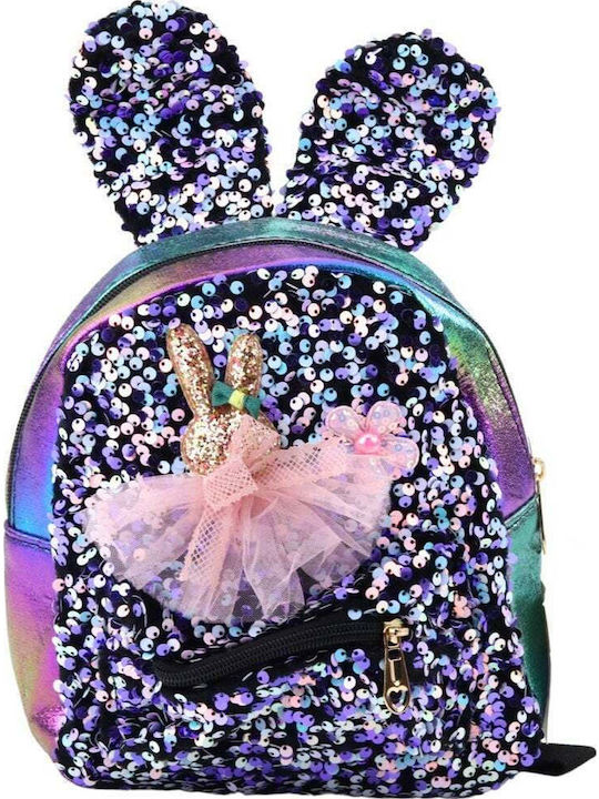 Kinder-Schulranzen Mit Pailletten Hasenohren Dunkle Bunte 22cm 4,4l