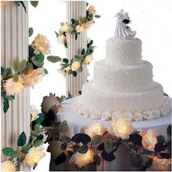 Illuminated Garland Large Roses Wilton