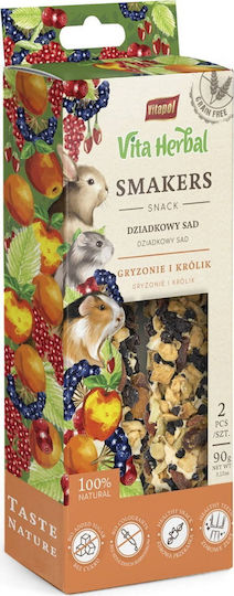 Vitapol Vita Herbal Smakers Παππούς Οπωρώνας Τρωκτικά Κουνέλια 90g 5 Τεμ Display