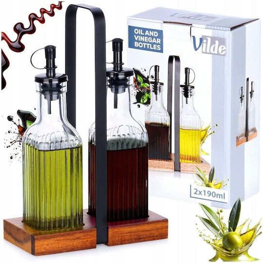 Vilde Öl- & Essigspender-Set Glas mit Ausgießer 190ml