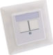 Inline Frame Set 2x RJ45 Keystone Snap-in White RAL9010