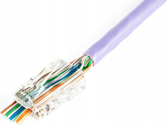 RJ45 8p8c Pass-Through Plug Digitus Category 5e Unshielded AWG 26-24 Pack 100 Pieces