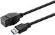 Vivolink Keystone Black Usb 3.0 A-female To Usb 3.0 A-male