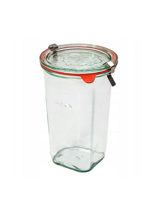 Weck Set of 6 General Use Transparent Glass Jars with Lid 795ml 6 Pieces