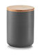 Zeller Vase General Use with Lid Ceramic Gray 650ml