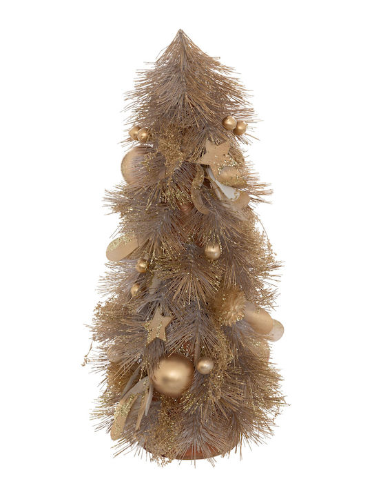 Weihnachtsdekoration Baum 38cm Verziert Beige
