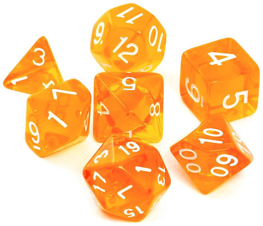 Rebel Σετ Ζαριών Rpg Κρυστάλλινα Πορτοκαλί 106268