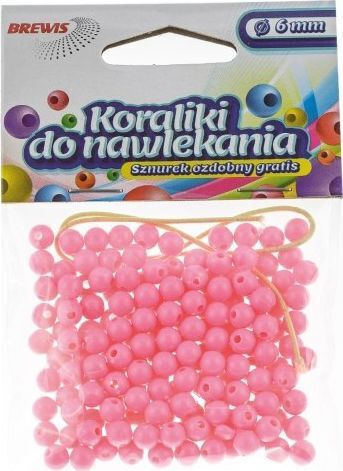 Χάντρες Κολιέ Brewis 6mm K6-5 Ροζ Brewis