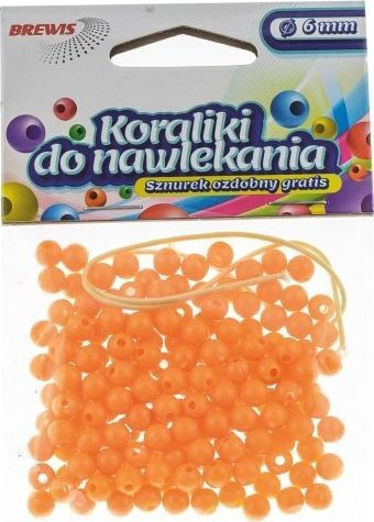 Brewis Χάντρα Χειροτεχνίας Πορτοκαλί 6mm 16gr